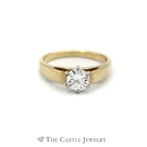 Round Brilliant Cut .63ct Diamond Solitaire Engagement Ring