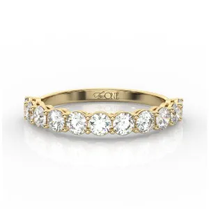 Round Diamond Half Eternity Band
