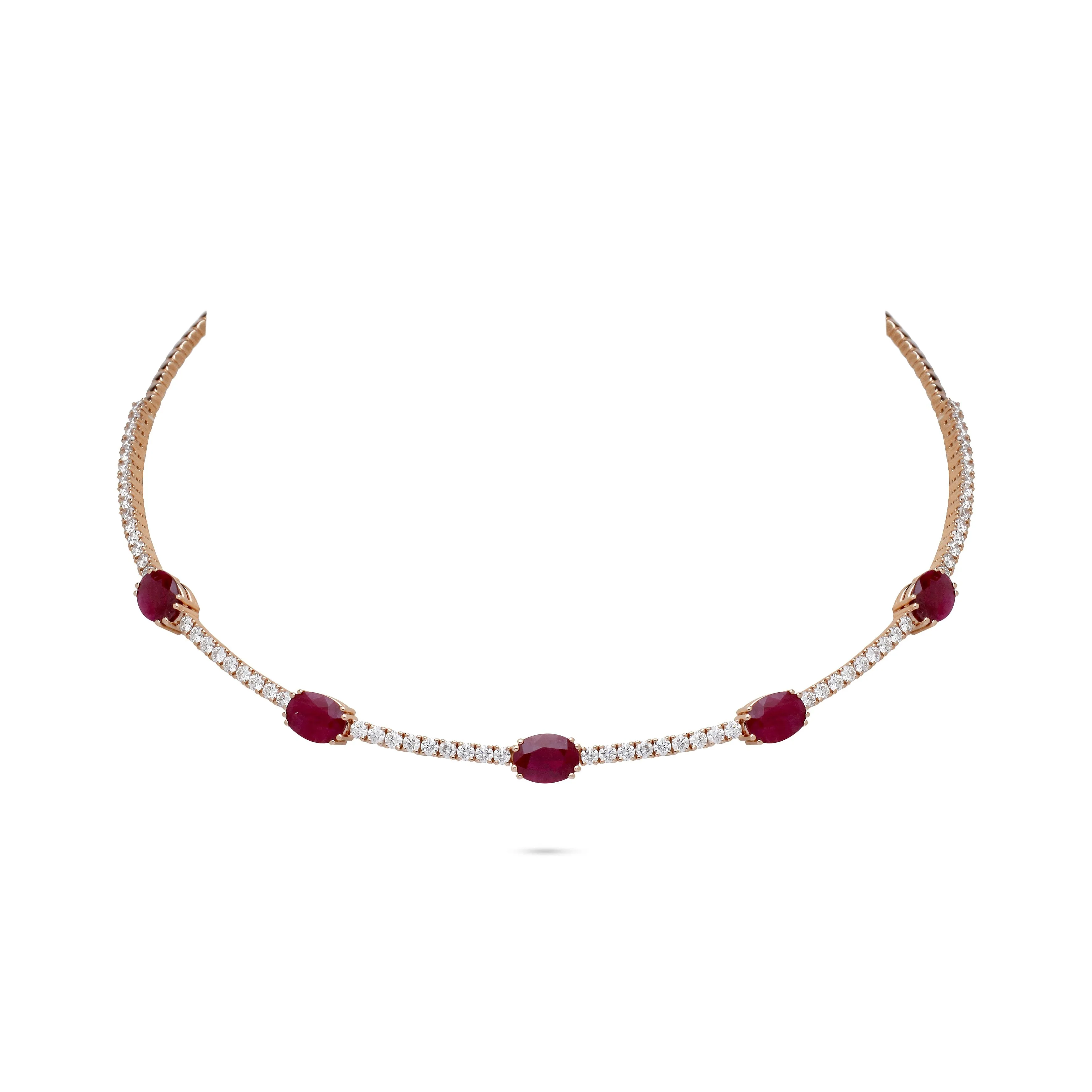 Ruby & Diamond Linear Choker