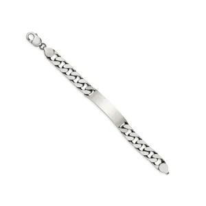 Sabel Collection Sterling Silver Curb Link ID Bracelet