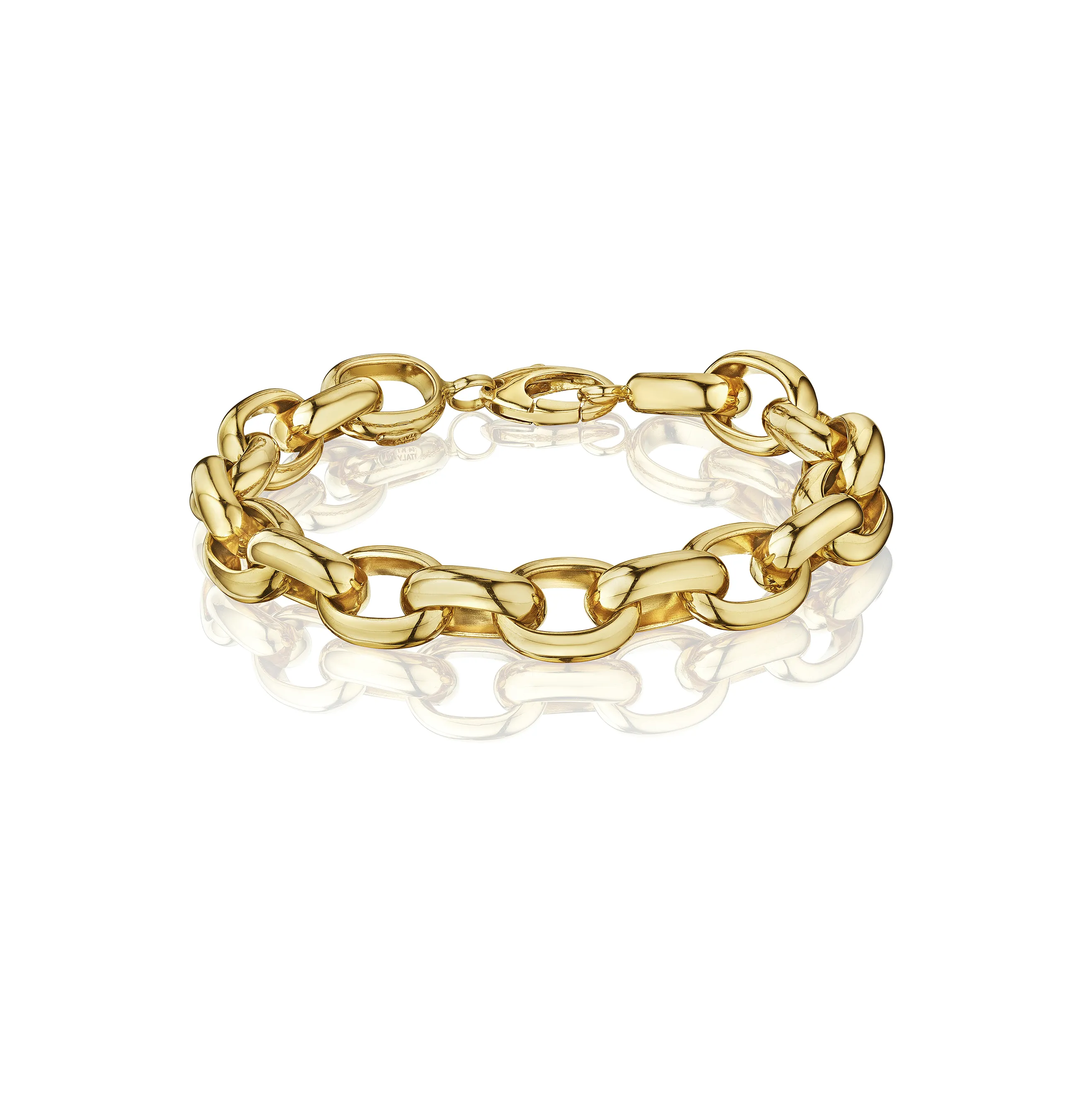 Sabel Yellow Gold Oval Link Bracelet