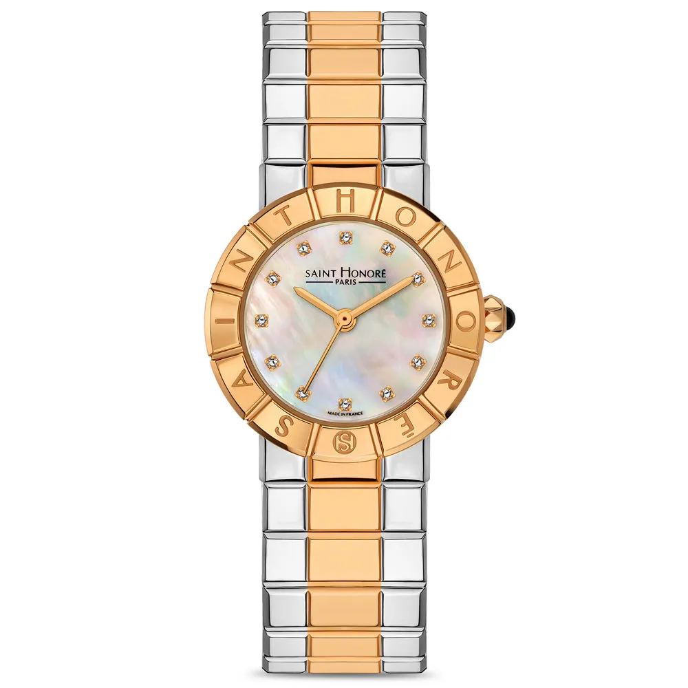 Saint Honore ORSAY Women's White MOP Dial Stainless Steel/Rose Gold Bracelet Watch