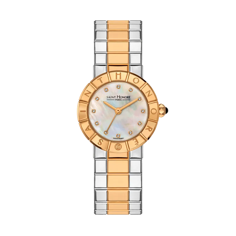 Saint Honore ORSAY Women's White MOP Dial Stainless Steel/Rose Gold Bracelet Watch