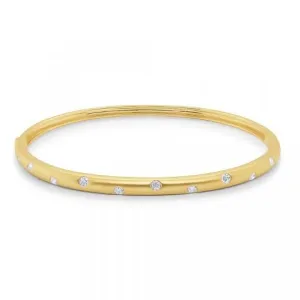 Scattered Diamond Inlay Bangle