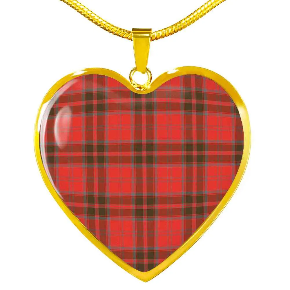 Scottish Heart Grant Necklace Weathered Large variety Top choice Clan Tartan
