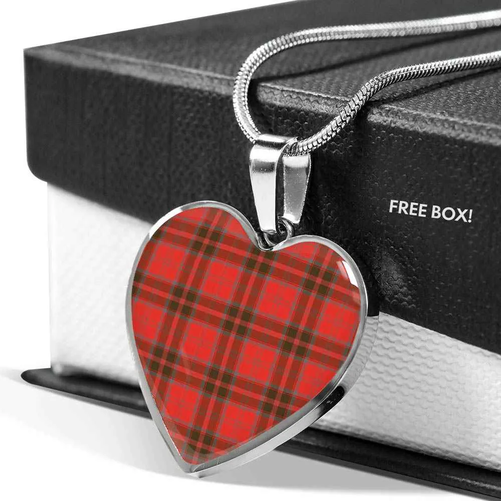 Scottish Heart Grant Necklace Weathered Large variety Top choice Clan Tartan