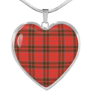 Scottish Heart Grant Necklace Weathered Large variety Top choice Clan Tartan