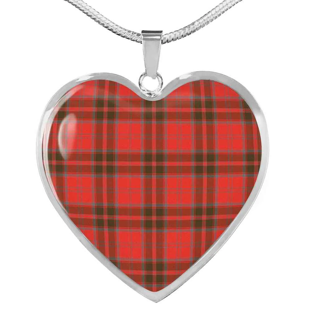 Scottish Heart Grant Necklace Weathered Large variety Top choice Clan Tartan