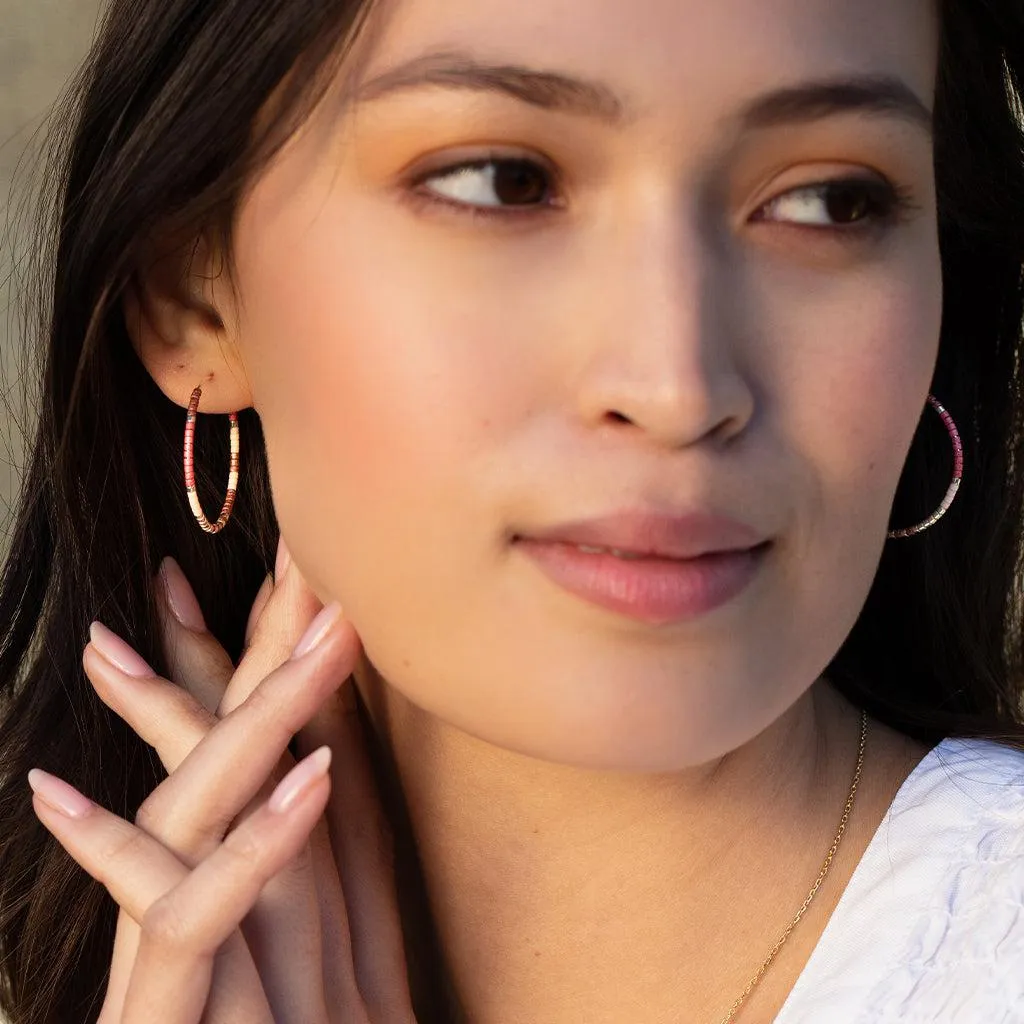 Scout Curated Wears Chromacolor Miyuki Small Hoop - Desert Multi