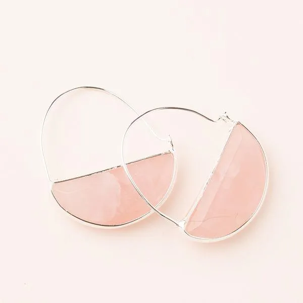 Scout Curated Wears Stone Prism Hoop Earring - Rose Quartz