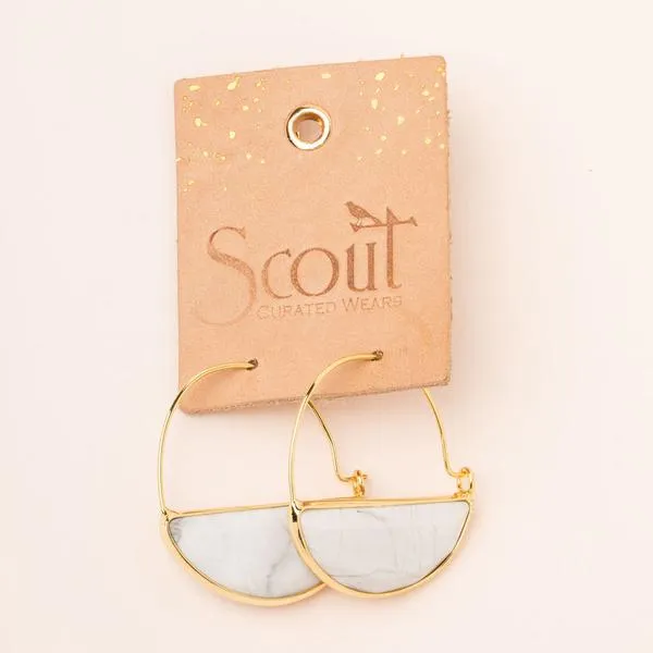 Scout Curated Wears Stone Prism Hoop Earring - Rose Quartz