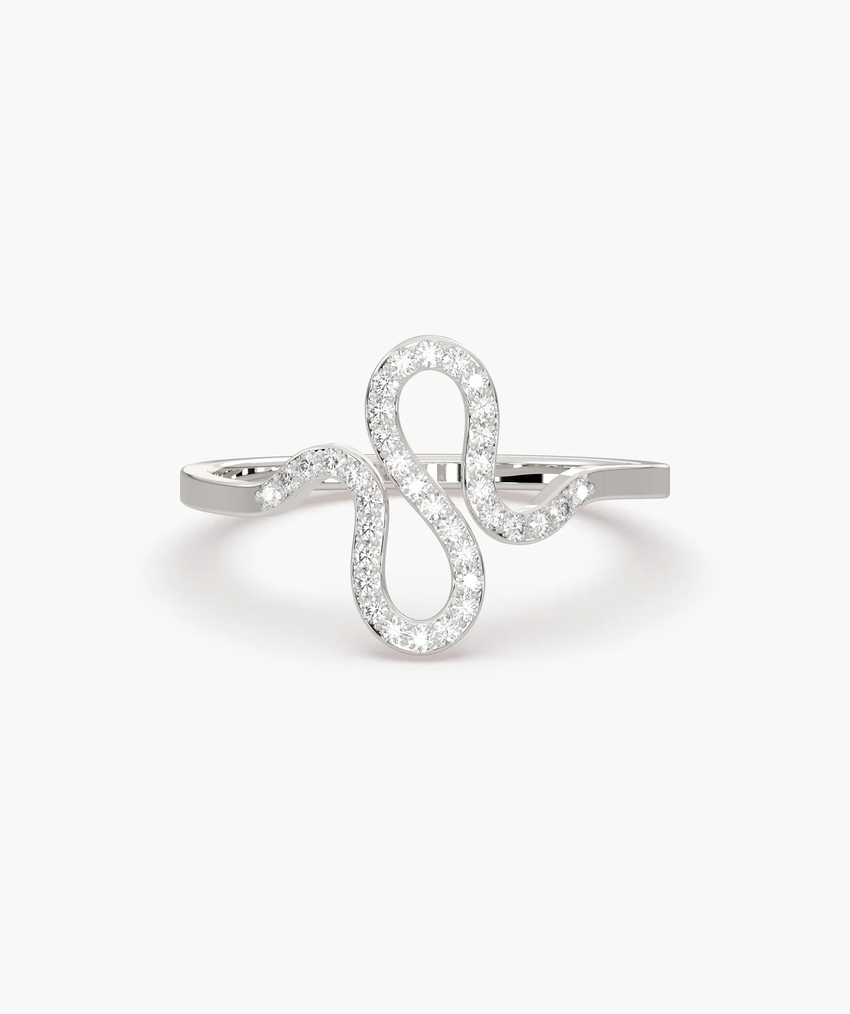 Serpentine Elegance Diamond Ring