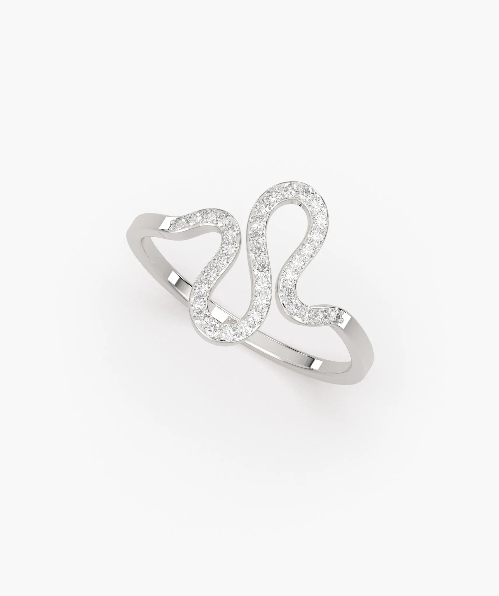 Serpentine Elegance Diamond Ring