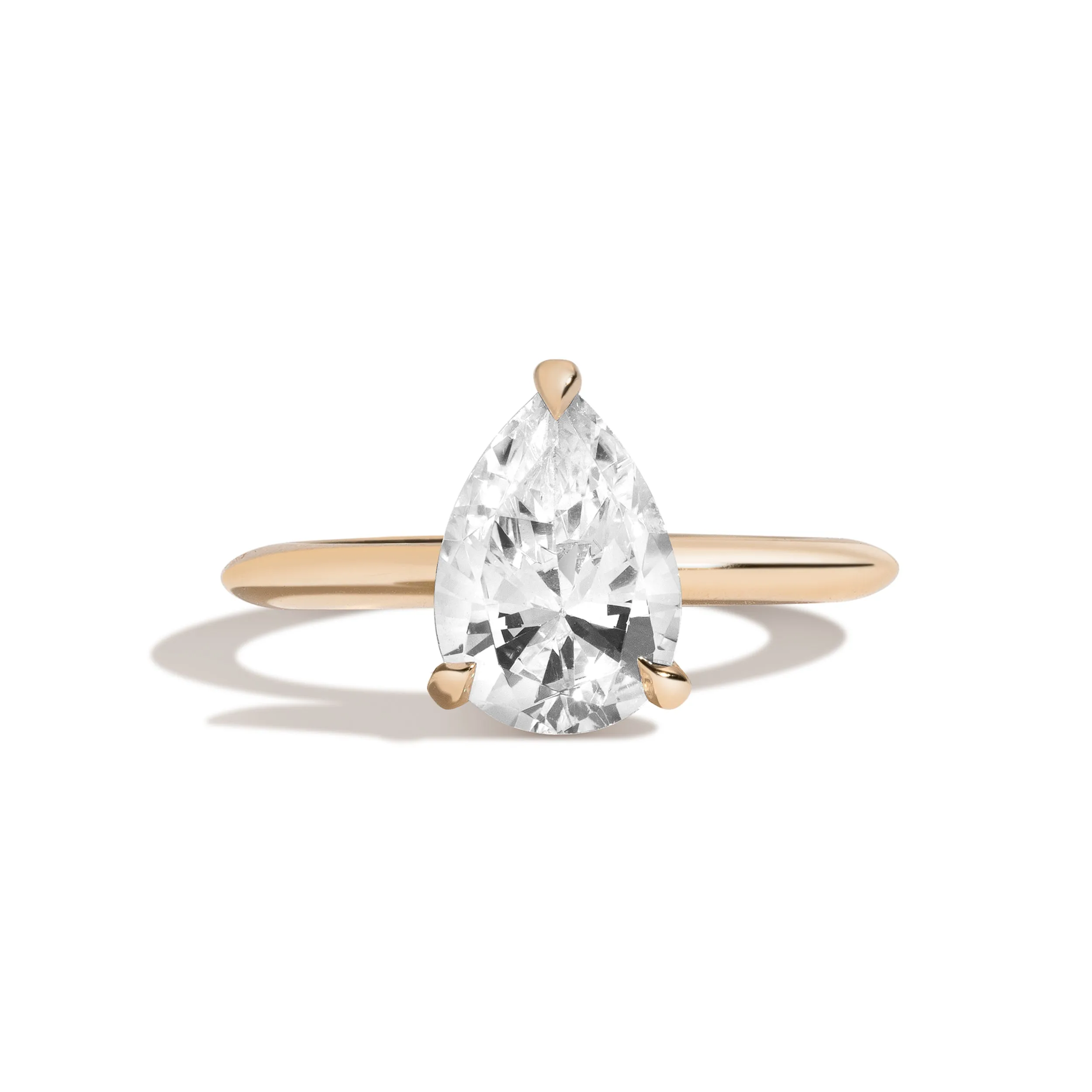 Signature Rail-less Pear Engagement Ring