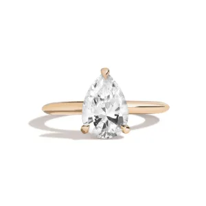 Signature Rail-less Pear Engagement Ring