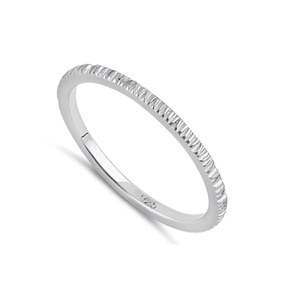 Simplistic Band 925 Stackable Sterling Silver Ring