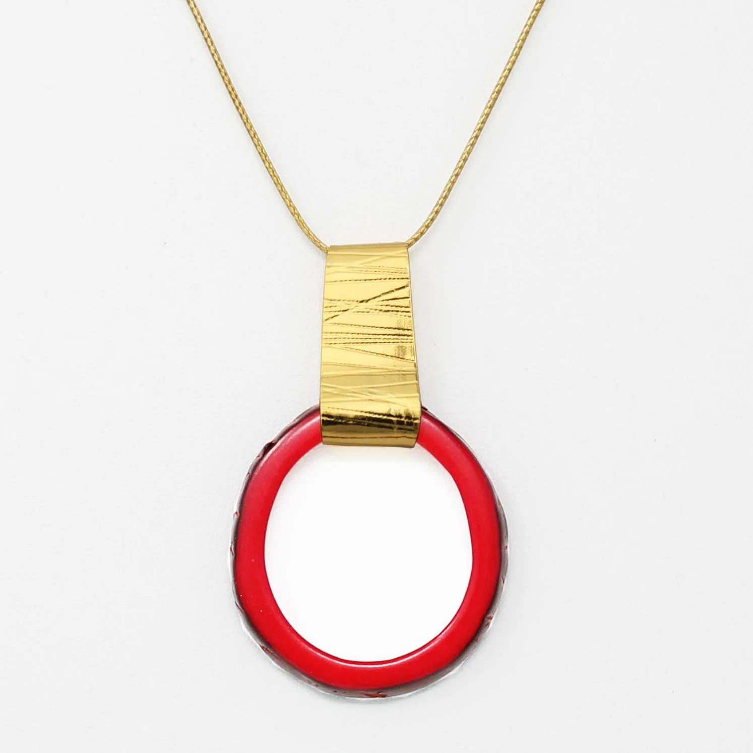 Slab Gold (24K)   Tagua Pendant