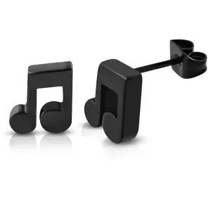 Sleek Black Music Studs