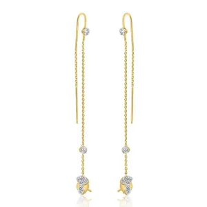 Sleek Chain Thread Earrings