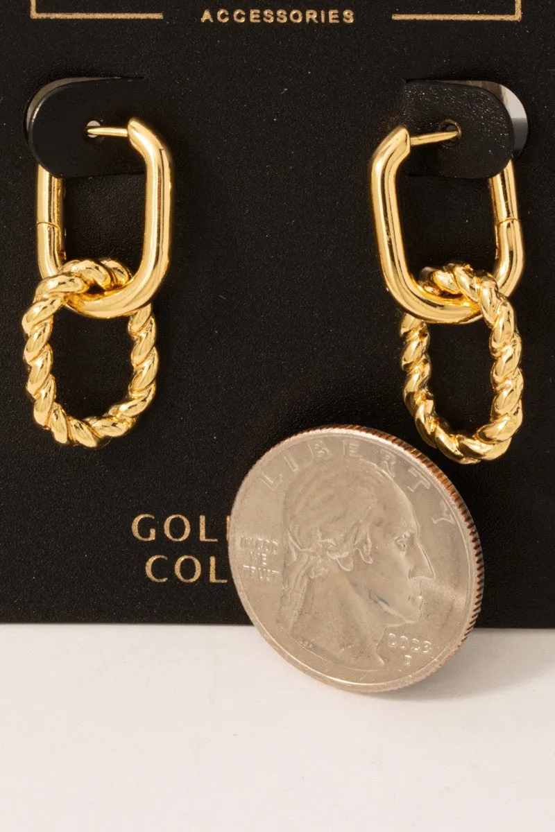 Sleek Double Link Earrings