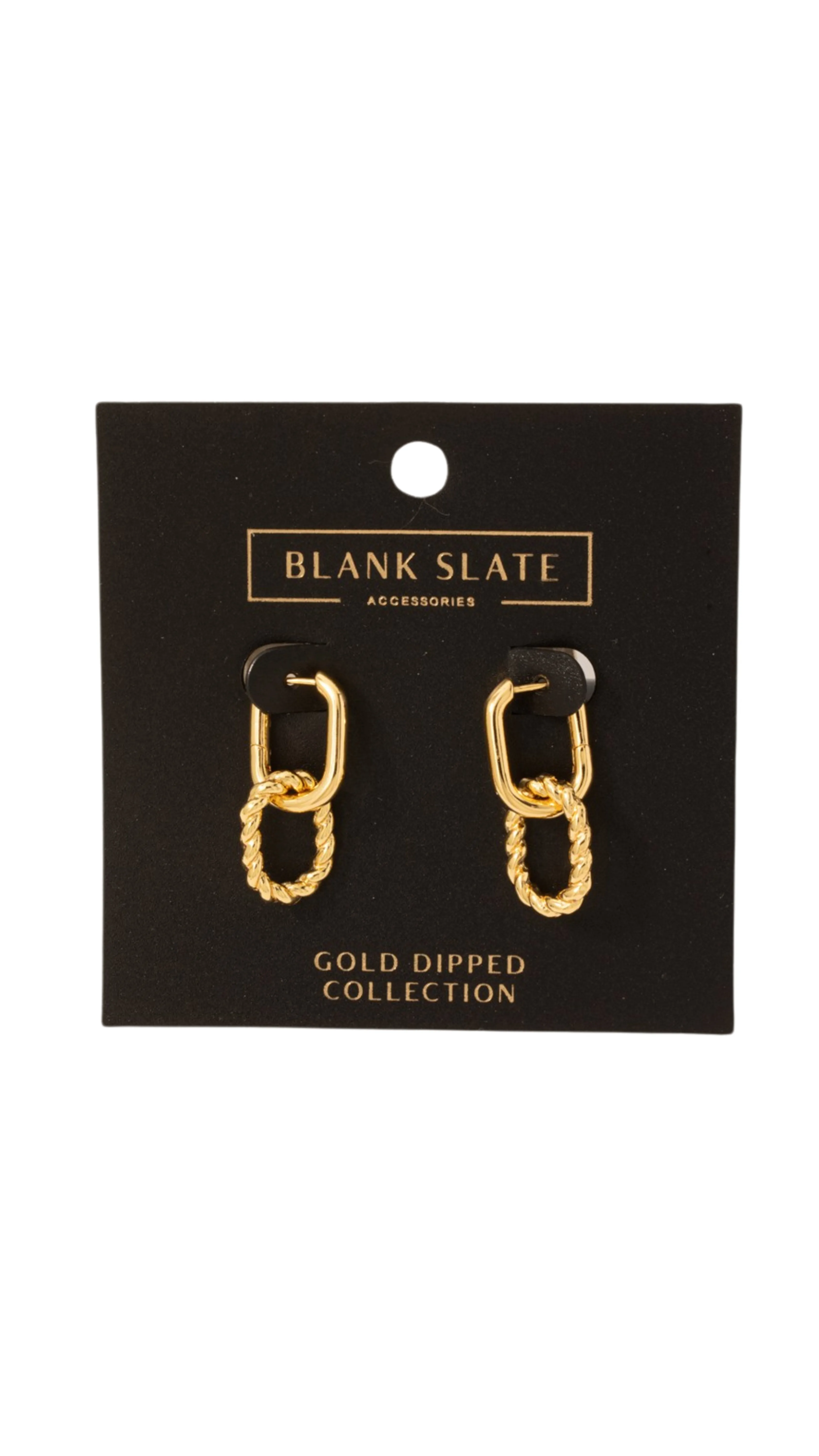 Sleek Double Link Earrings