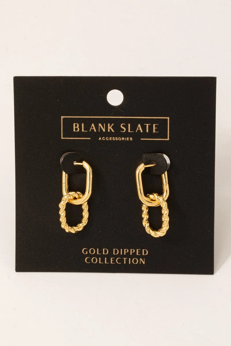 Sleek Double Link Earrings