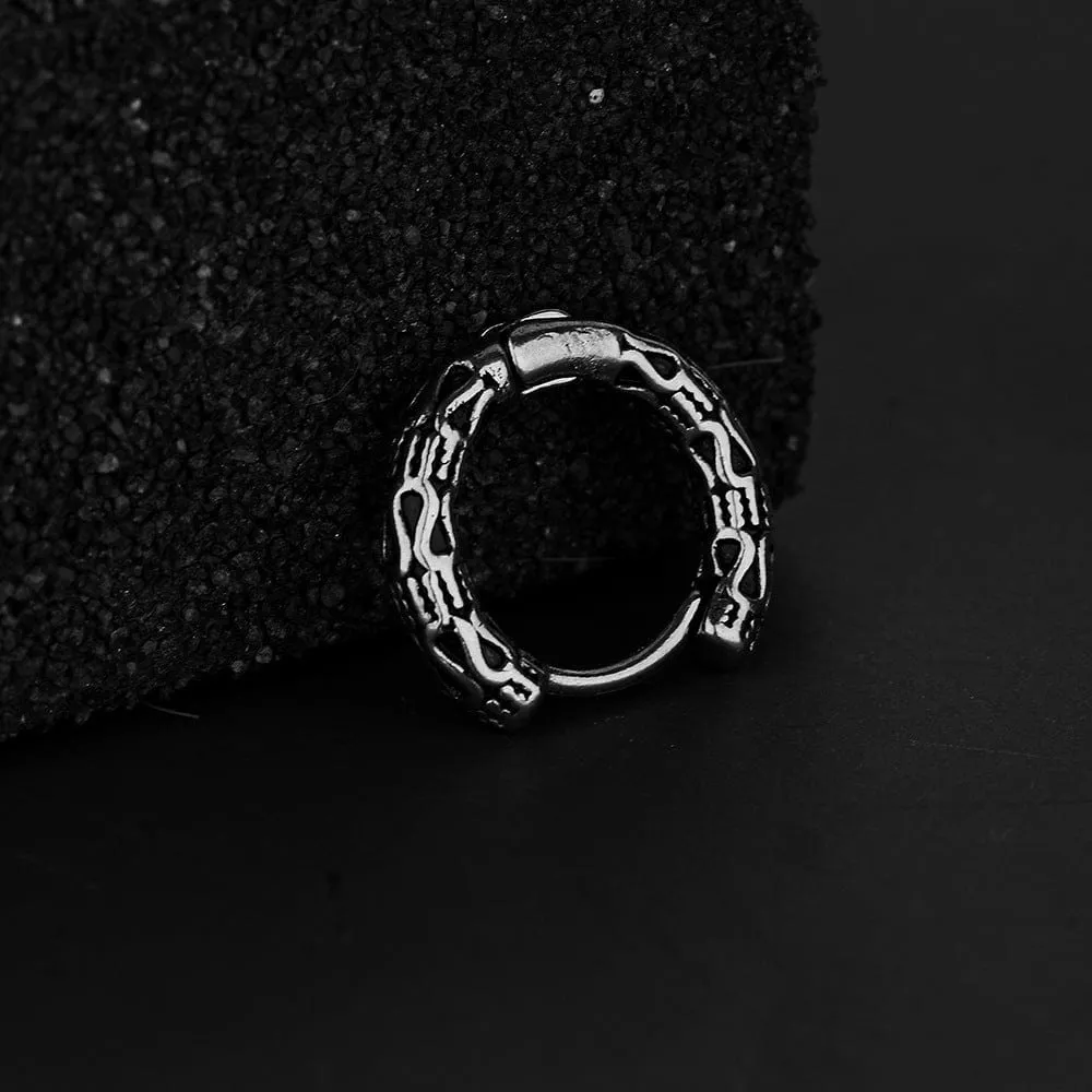 Sleek Titanium Steel Cross Earrings for Fashion-Forward Men