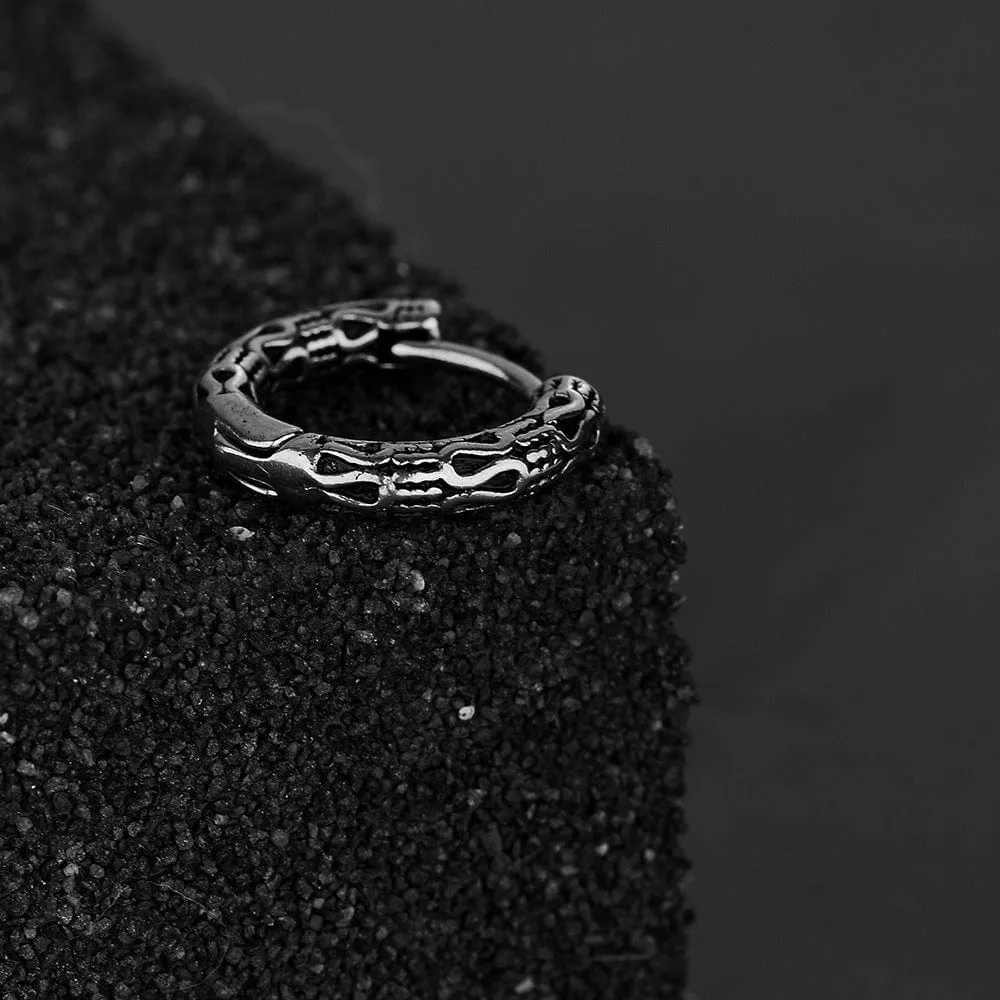 Sleek Titanium Steel Cross Earrings for Fashion-Forward Men