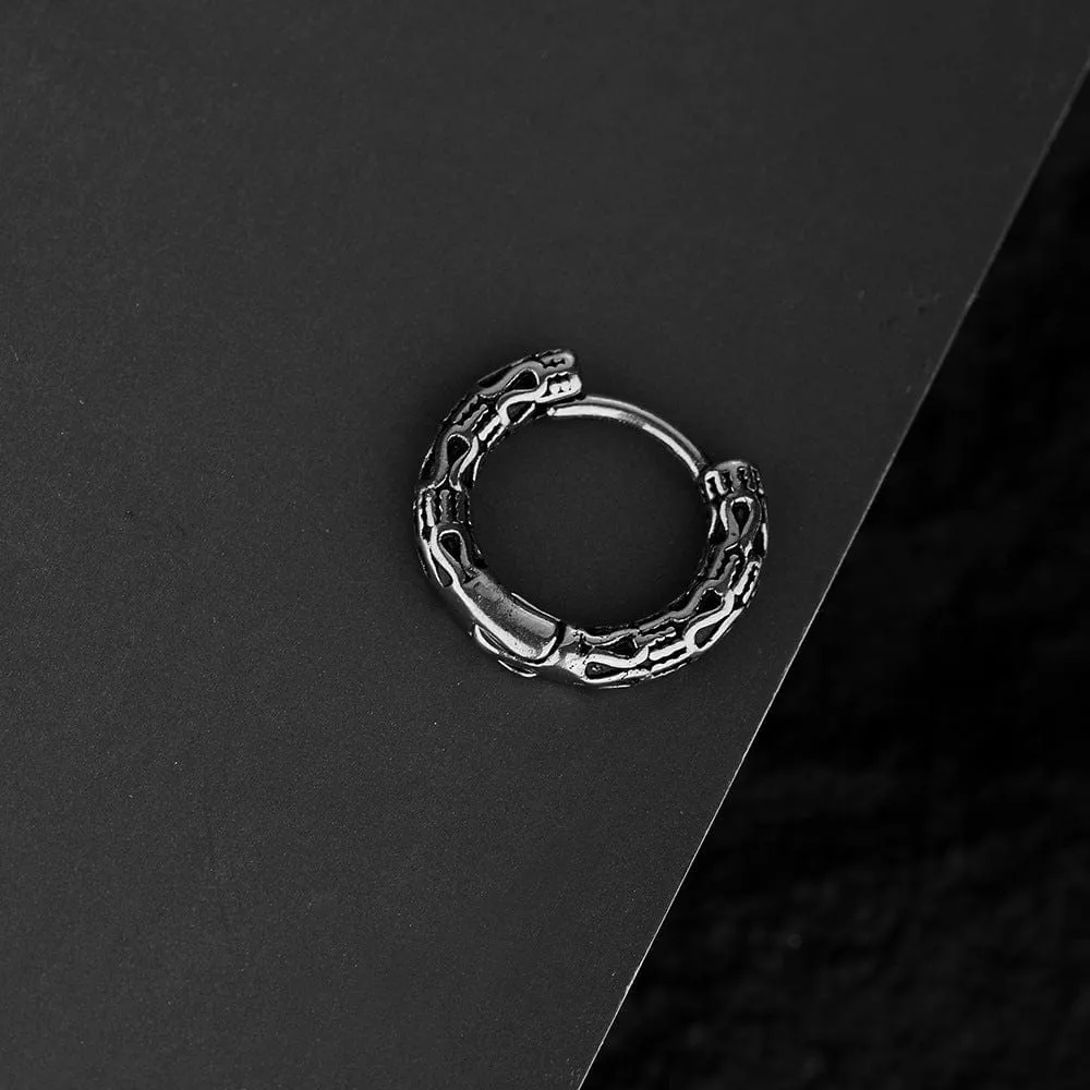 Sleek Titanium Steel Cross Earrings for Fashion-Forward Men