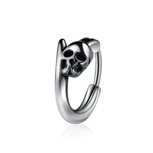 Sleek Vintage Steel Hoop Earrings for Trendy Men