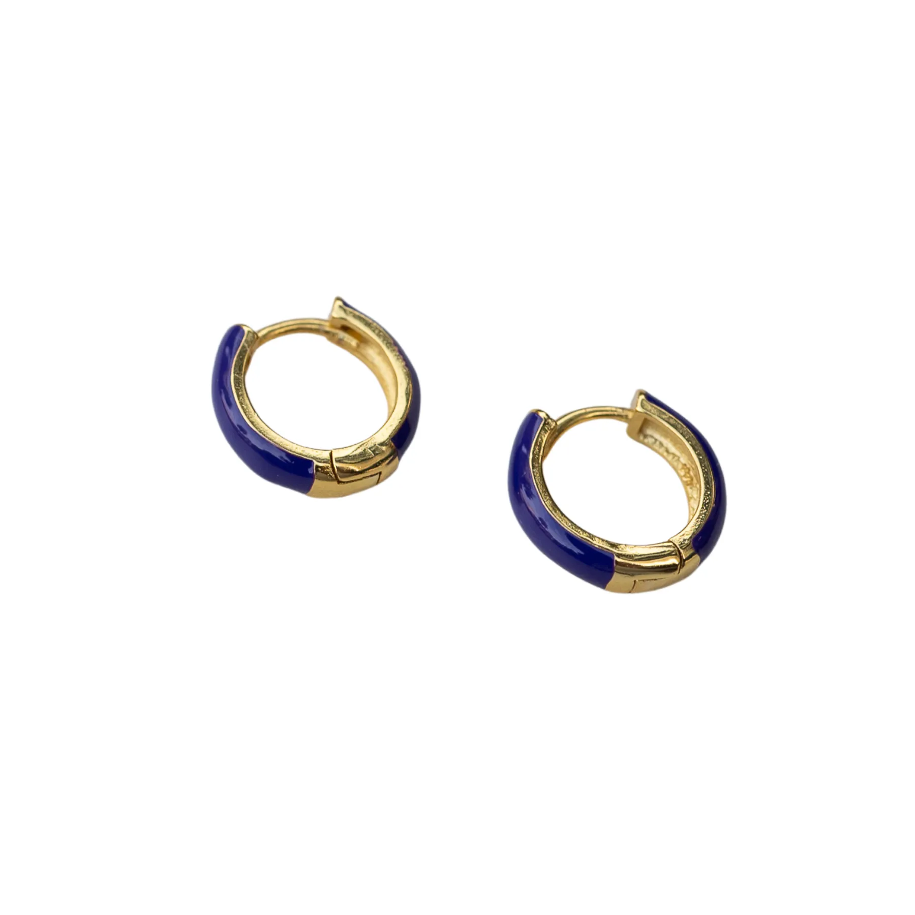 Small Huggie Earrings Purple