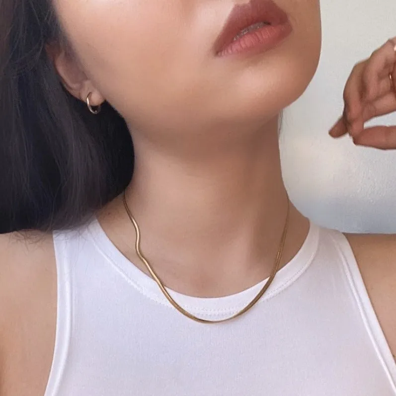 Snake Chain Gold Filled Necklace in 18"