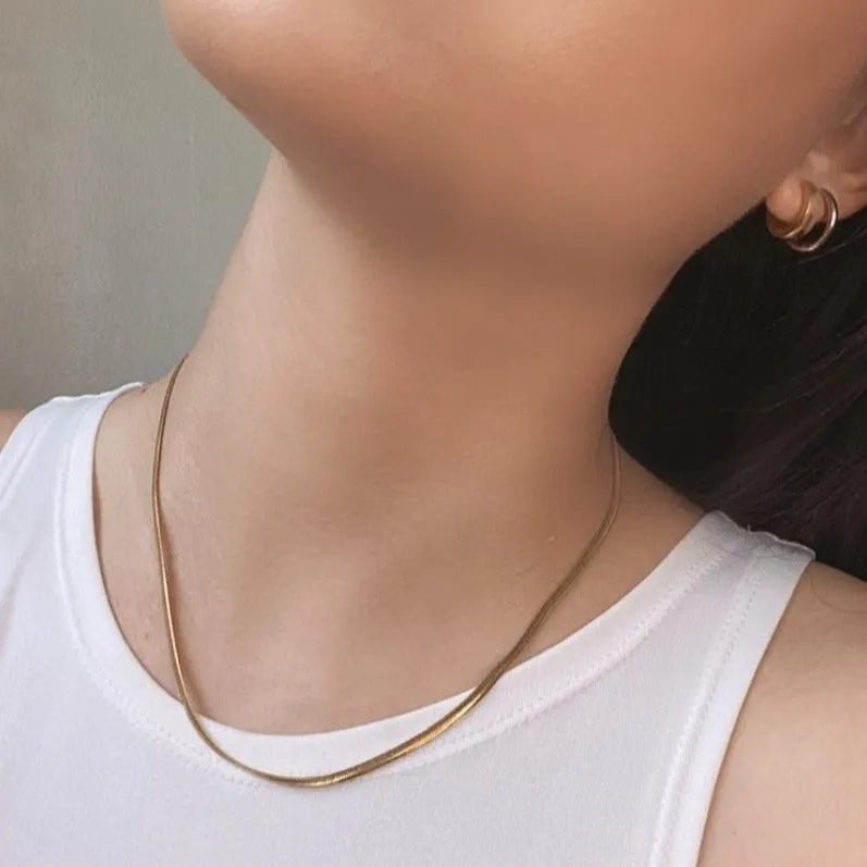 Snake Chain Gold Filled Necklace in 18"
