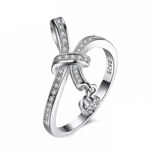 Solid 925 Sterling Silver Irregular Rotated Pattern Rings for Women with Cubic Zirconia Stones – Fashion Jewelry Gift for Her  