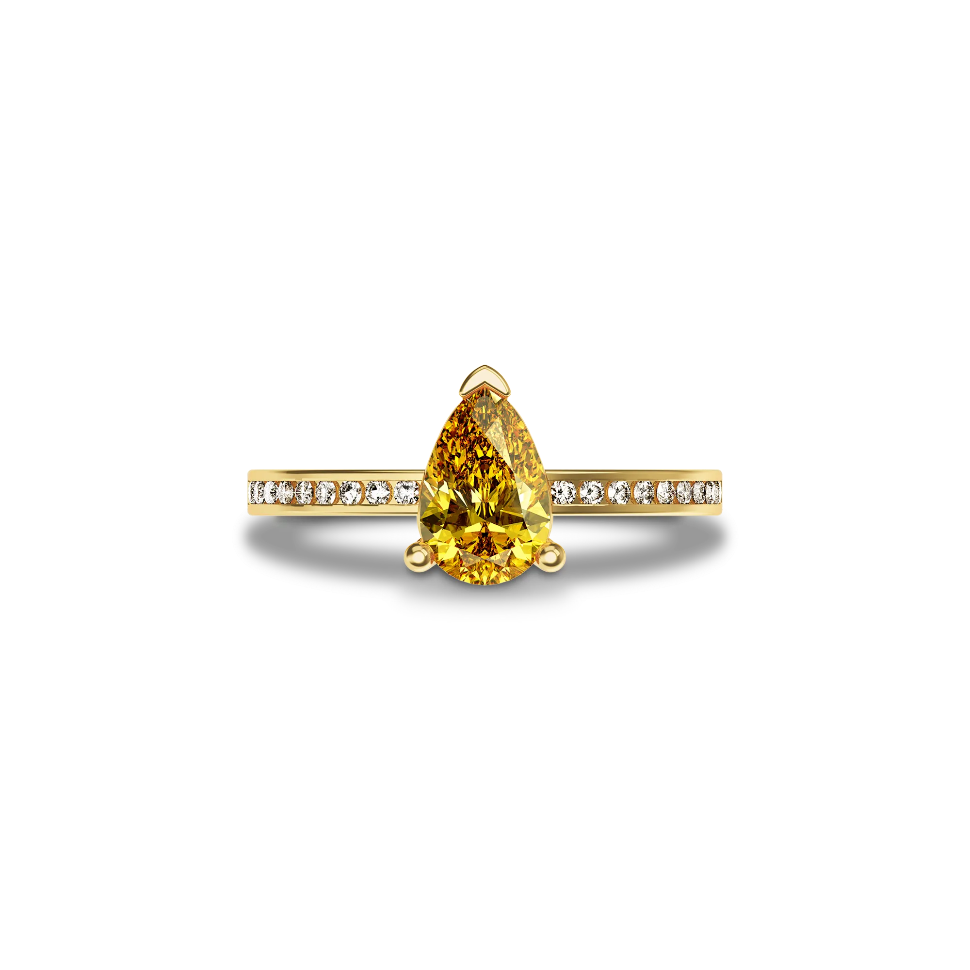 Solitaire Pear Cut Diamond Eternity Ring