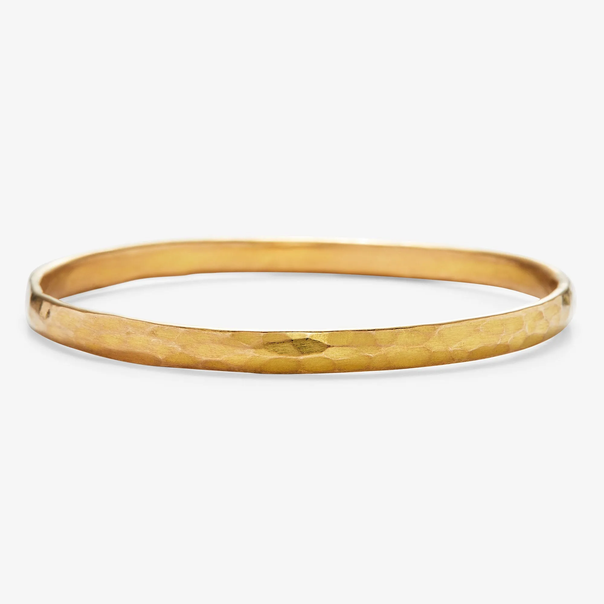 Sonoma Hammered Bangle in 20K Peach Gold- 5mm