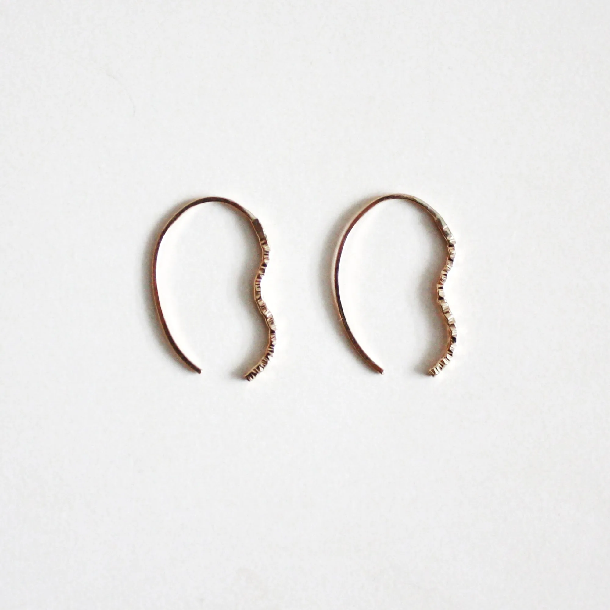 Sparkle Wavy Threader Earrings - Small