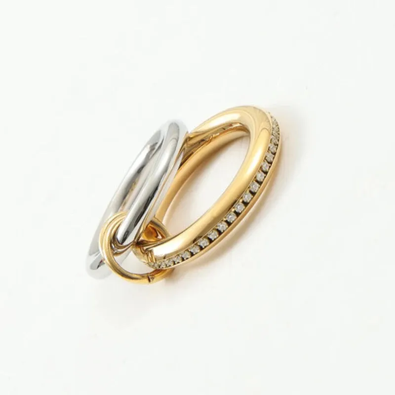 Stackable Gold CZ Rings Set