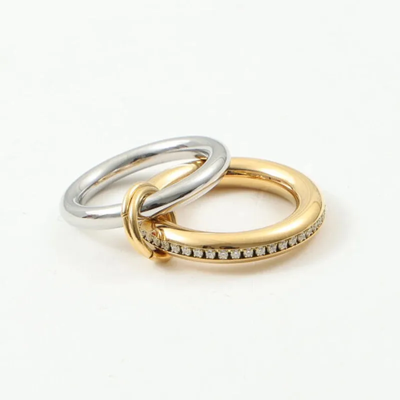 Stackable Gold CZ Rings Set