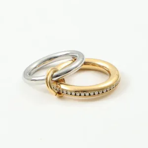 Stackable Gold CZ Rings Set