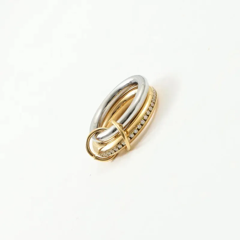 Stackable Gold CZ Rings Set