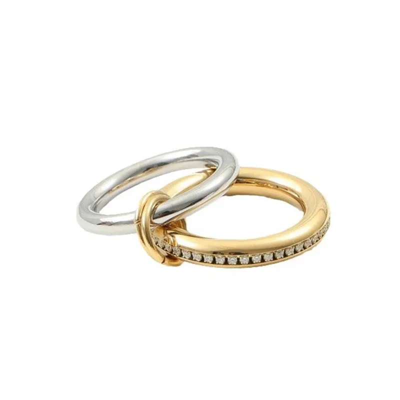 Stackable Gold CZ Rings Set