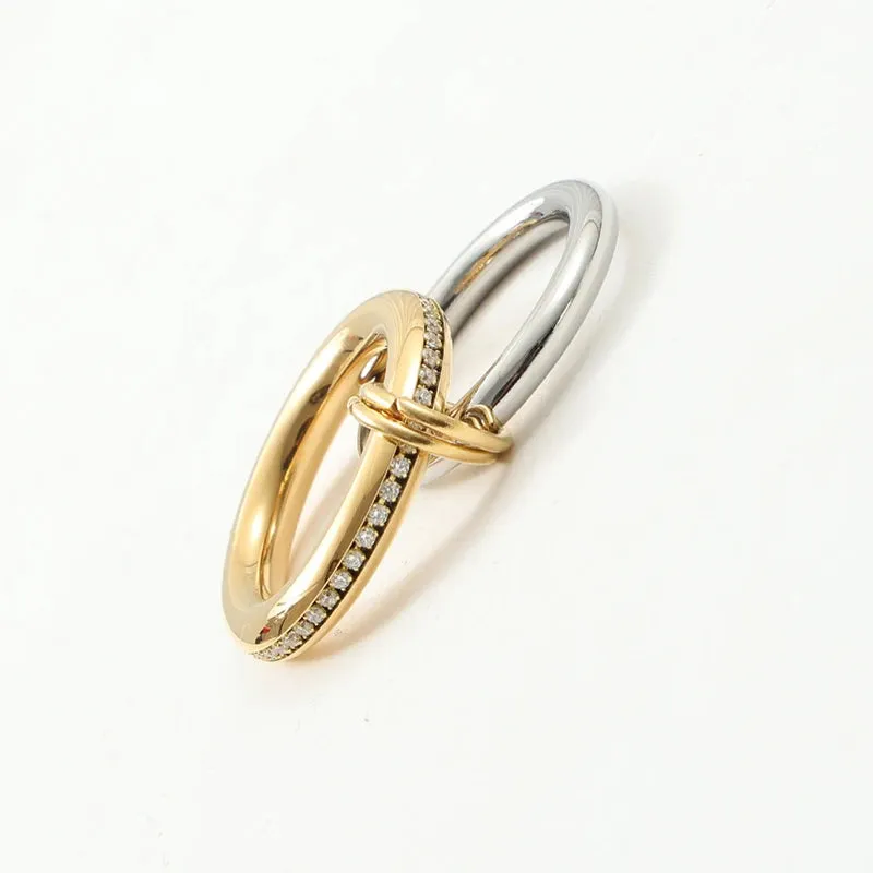 Stackable Gold CZ Rings Set