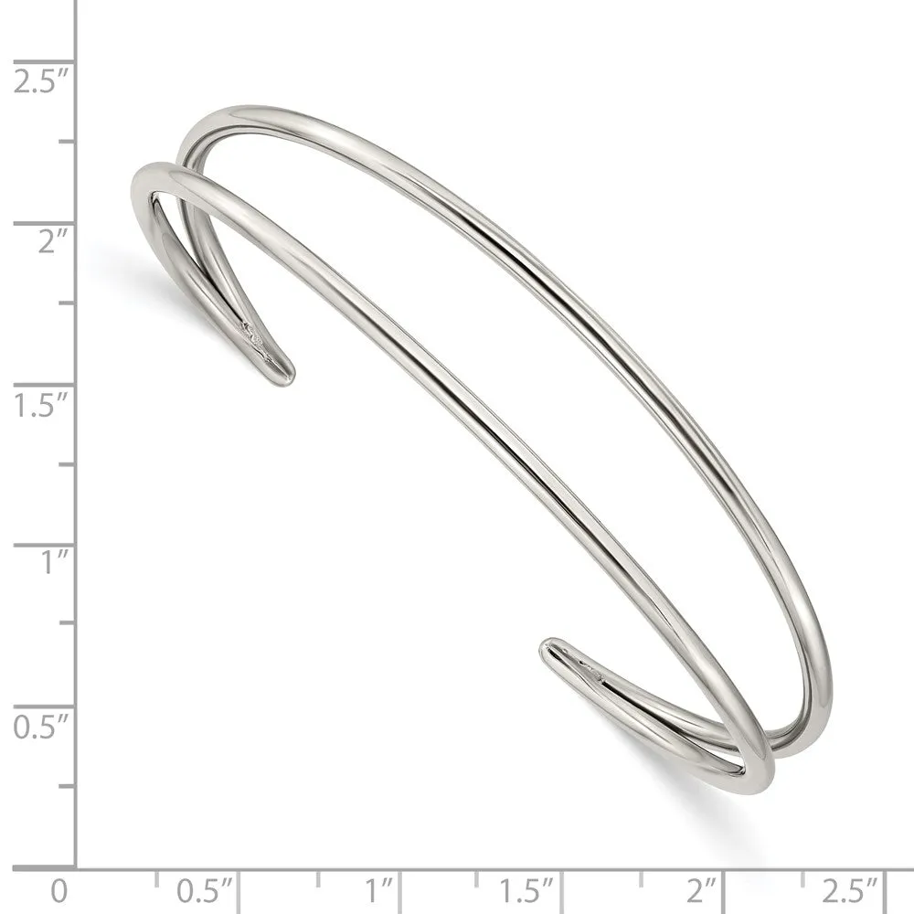Stainless Steel Polished Cuff Bangle