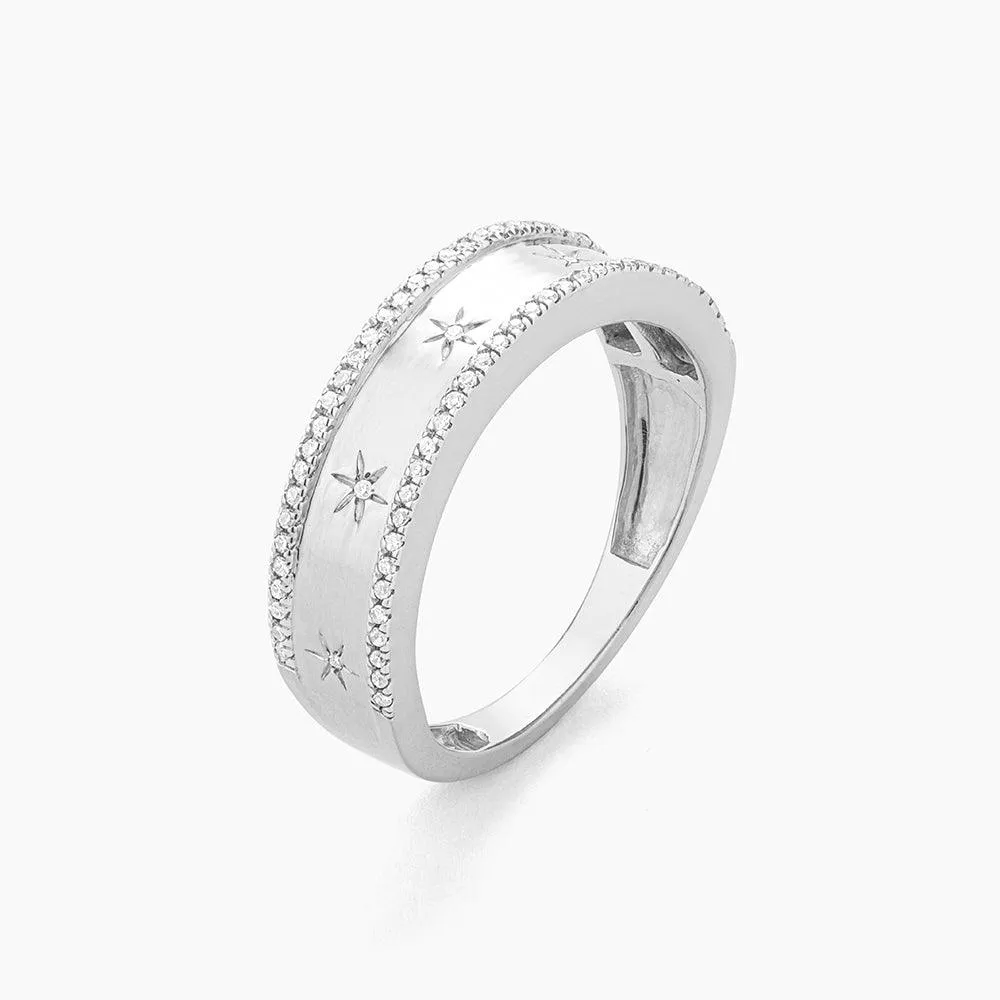 Starry Eyed Stackable Ring