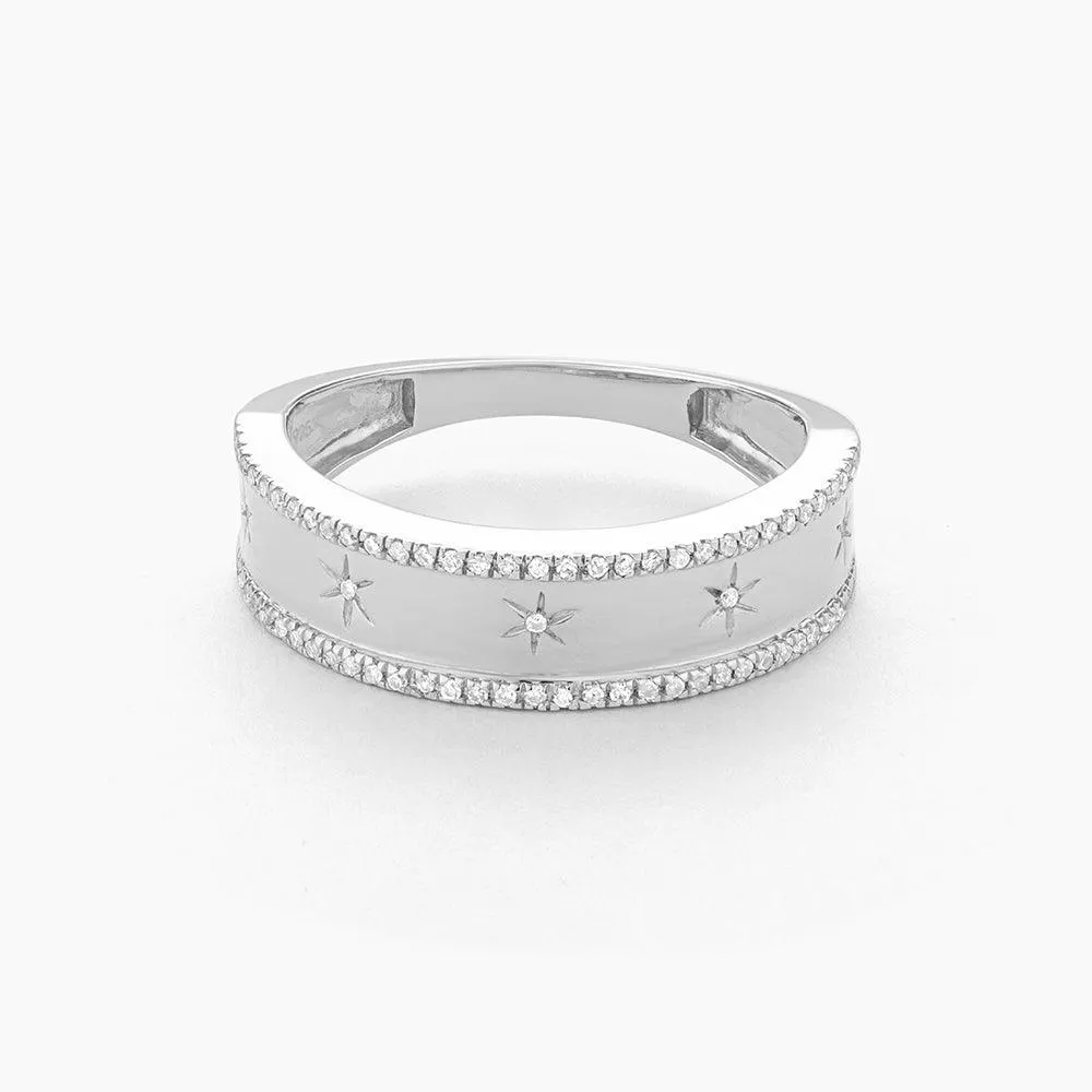 Starry Eyed Stackable Ring