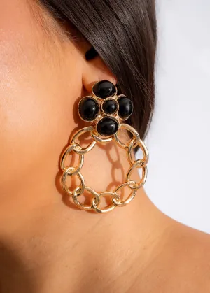 Stay With Me Earring Black