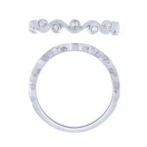 Sterling Silver 0.10Ctw Stackable Band