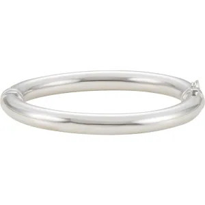 Sterling Silver 8mm Hinged Bangle 7" Bracelet