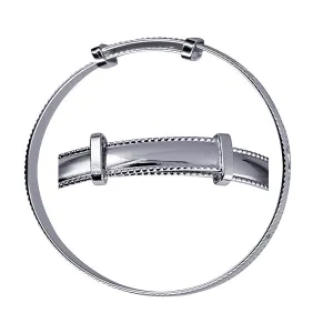 Sterling Silver Childs Plain Expanding Bangle